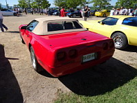 Chevrolet Corvette C4, decapotable rouge (de 1984-96) (prise a Amberieux, France, 2016) (1)